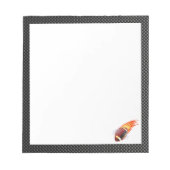 Koolstofvezel ziet er uit Flaming Football Notitieblok (Voorkant)