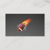 Koolstofvezel ziet er uit Flaming Football Visitekaartje (Achterkant)