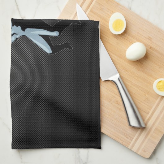 Koolstofvezel ziet er uit in Bodybuilder Theedoek (Quarter Fold)