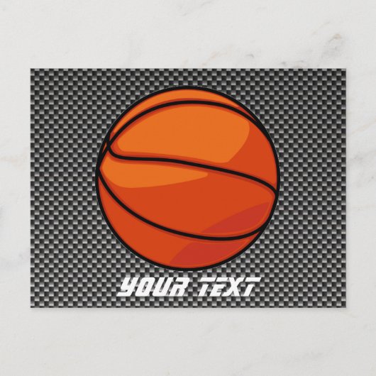 Koolstofvezel ziet er uit op Basketball Briefkaart (Voorkant)
