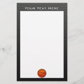 Koolstofvezel ziet er uit op Basketball Briefpapier (Voorkant)