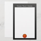 Koolstofvezel ziet er uit op Basketball Briefpapier (Voorkant / Achterkant)