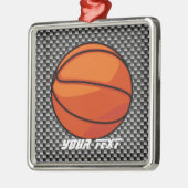 Koolstofvezel ziet er uit op Basketball Metalen Ornament (Links)