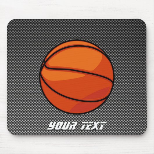 Koolstofvezel ziet er uit op Basketball Muismat (Voorkant)