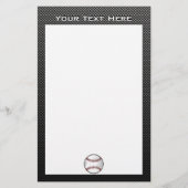 Koolstofvezel ziet er uit op honkbal briefpapier (Voorkant)