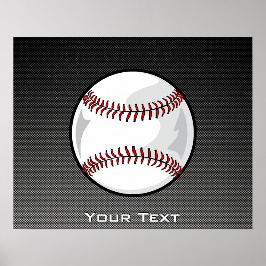 Koolstofvezel ziet er uit op honkbal poster (Voorkant)