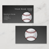 Koolstofvezel ziet er uit op honkbal visitekaartje (Voorkant / Achterkant)