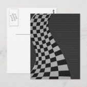 Koolstofvezel zoals racevoetafdruk briefkaart (Voorkant / Achterkant)