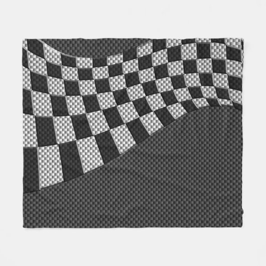 Koolstofvezel zoals racevoetafdruk fleece deken (Voorkant (Horizontaal))