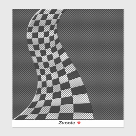 Koolstofvezel zoals racevoetafdruk sticker (Vel)