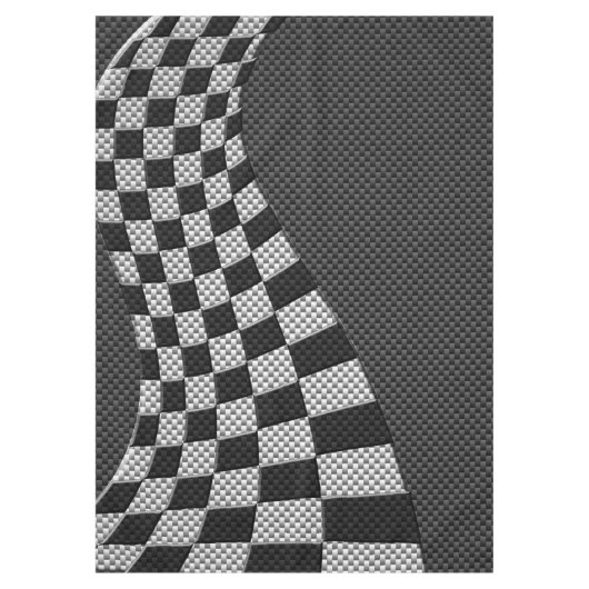 Koolstofvezel zoals racevoetafdruk tafelkleed (Voorkant)