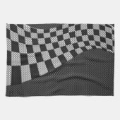 Koolstofvezel zoals racevoetafdruk theedoek (Horizontaal)