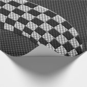 Koolstofvezelstijl Gecontroleerde ractgolven Cadeaupapier (Hoek)