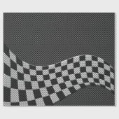 Koolstofvezelstijl Gecontroleerde ractgolven Cadeaupapier (Vlak)