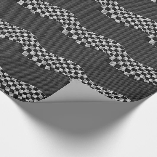 Koolstofvezelstijl Gecontroleerde ractgolven Cadeaupapier (Hoek)