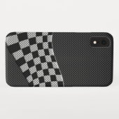 Koolstofvezelstijl Gecontroleerde ractgolven Case-Mate iPhone Case (Achterkant (horizontaal))