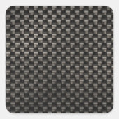 Koolstofvezeltextuur Vierkante Sticker (Voorkant)