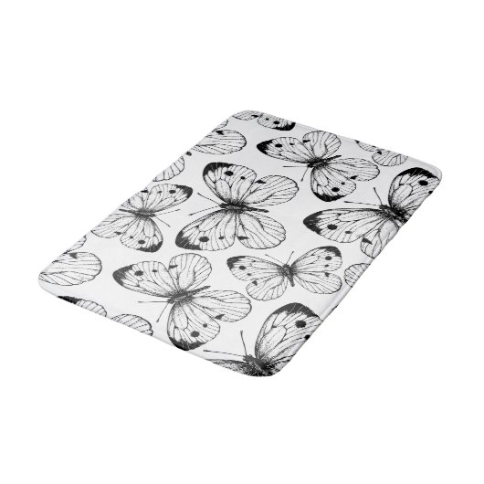 Koolstofvlinderpatroon Badmat (Gekanteld)