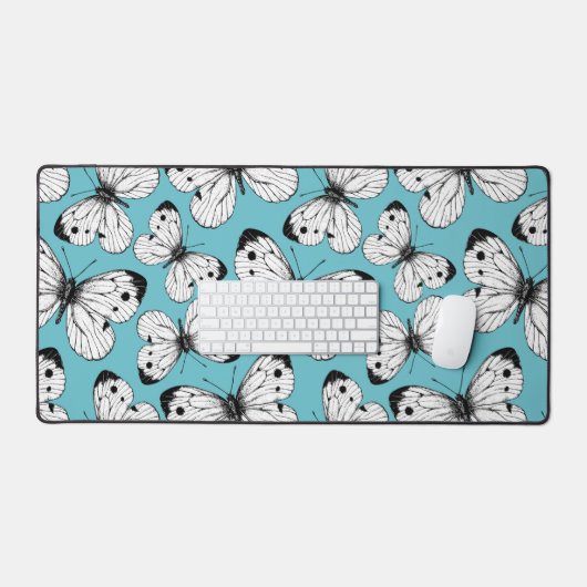 Koolstofvlinderpatroon Bureaumat (Keyboard & Muis)