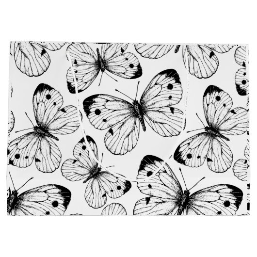 Koolstofvlinderpatroon Groot Cadeauzakje (Achterkant)