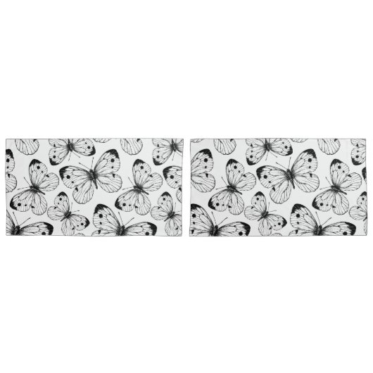 Koolstofvlinderpatroon Kussensloop (Voorkant-Set)