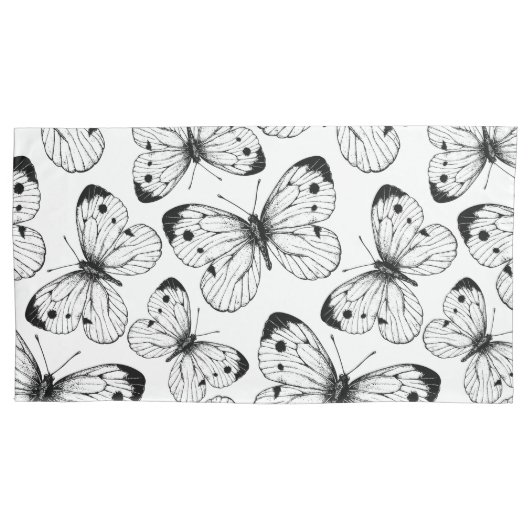 Koolstofvlinderpatroon Kussensloop (Voorkant-Links)