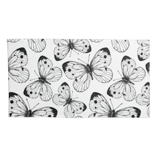 Koolstofvlinderpatroon Kussensloop (Achterkant-Rechts)