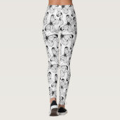 Koolstofvlinderpatroon Leggings (Achterkant)