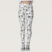 Koolstofvlinderpatroon Leggings (Voorkant)
