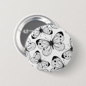 Koolstofvlinderpatroon Ronde Button 5,7 Cm (Voorkant /achterkant)