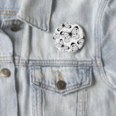 Koolstofvlinderpatroon Ronde Button 5,7 Cm (In situ)