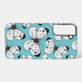 Koolstofvlinderpatroon Samsung Galaxy Hoesje (Achterkant horizontaal)