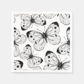 Koolstofvlinderpatroon Servet (Voorkant)