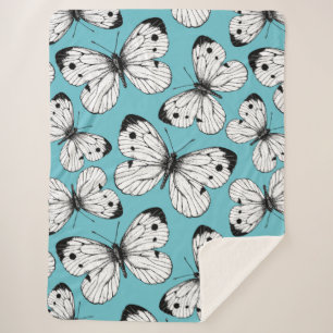 Koolstofvlinderpatroon Sherpa Deken