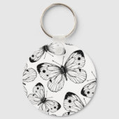 Koolstofvlinderpatroon Sleutelhanger (Voorkant)