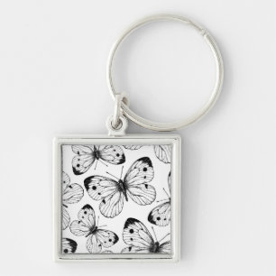 Koolstofvlinderpatroon Sleutelhanger