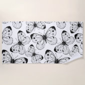 Koolstofvlinderpatroon Strandlaken (Voorkant)