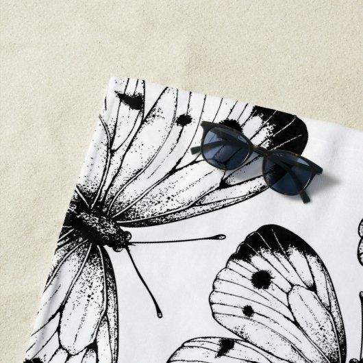 Koolstofvlinderpatroon Strandlaken (In situ)