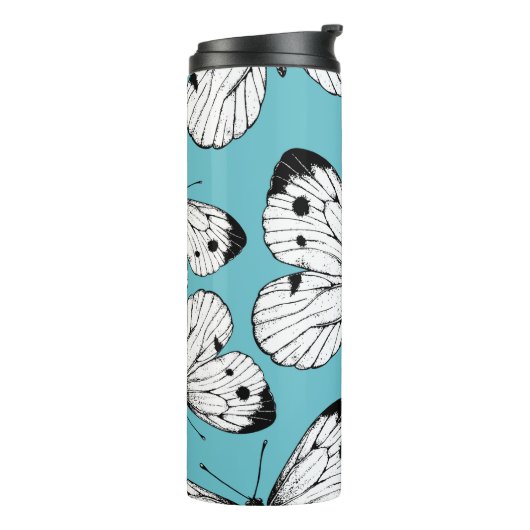 Koolstofvlinderpatroon Thermosbeker (Gedraaid links)