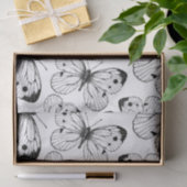 Koolstofvlinderpatroon Tissuepapier (Geschenk)