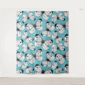 Koolstofvlinderpatroon Wandkleed (Voorkant)