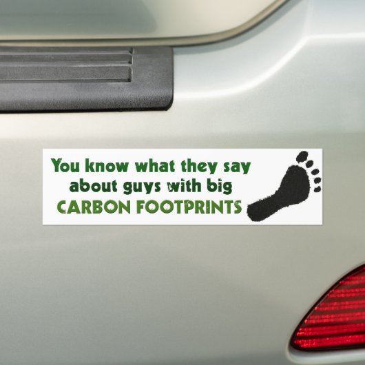 Koolstofvoetafdruk Bumpersticker (Op auto)