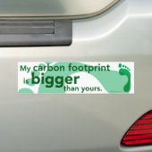 Koolstofvoetafdruk Bumpersticker (Op auto)