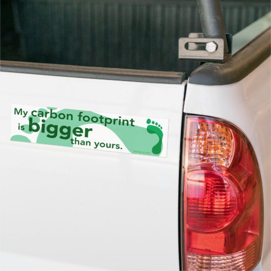 Koolstofvoetafdruk Bumpersticker (Op Truck)