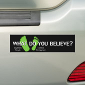 Koolstofvoetafdruk en voetspoor bumpersticker (Op auto)