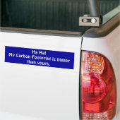 Koolstofvoetafdruk, grootte is van belang bumpersticker (Op Truck)