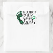 Koolstofvoetafdruk Ronde Sticker (Tas)