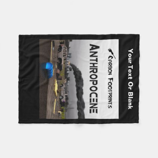 Koolstofvoetafdrukken - Antropoceen Fleece Deken (Voorkant (Horizontaal))