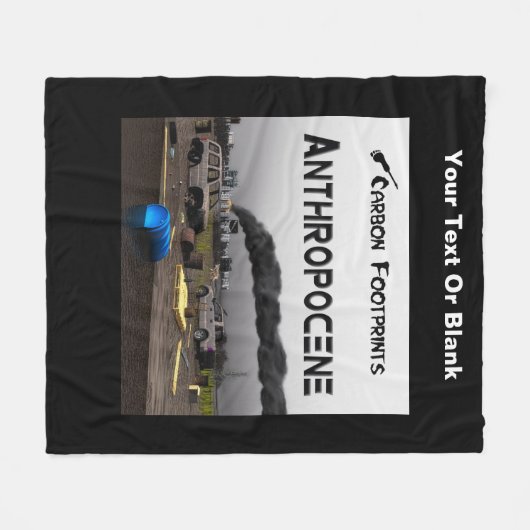 Koolstofvoetafdrukken - Antropoceen Fleece Deken (Voorkant (Horizontaal))