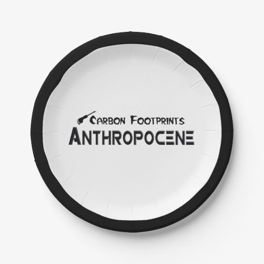 Koolstofvoetafdrukken - Antropoceen Papieren Bordje (Voorkant)
